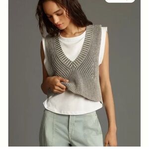 Pilcro Sweater Vest Twofer Sz M